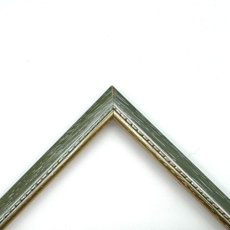 Cornice colorato oro macchina pastellato verde  art. 050AVERDE2CE