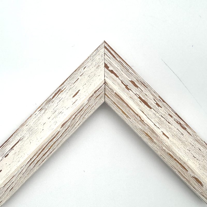 Cornice  graffiata shabby bianco-giallo  art. 223RFB200