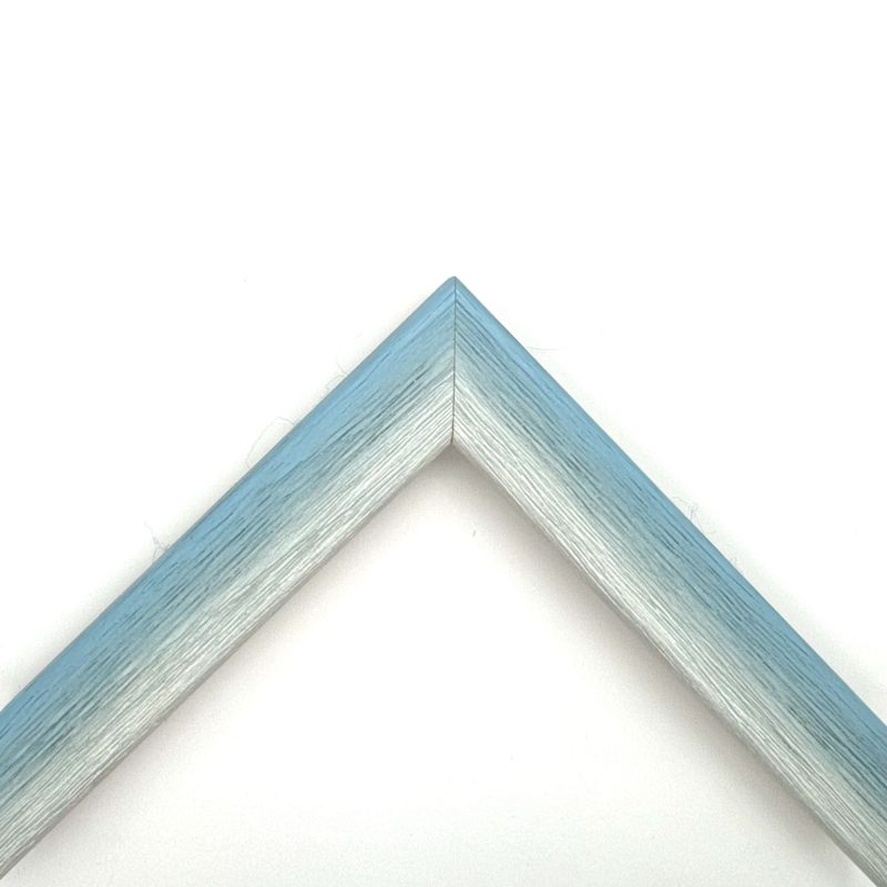 Cornice  graffiata bicolore bianco-celeste  art. 30RSACWGR