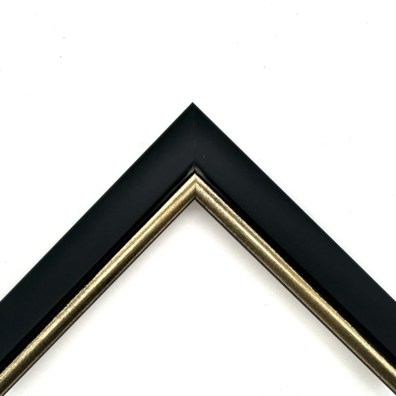 Cornice  laccato opaco filo oro nero-oro  art. 396RF22GS