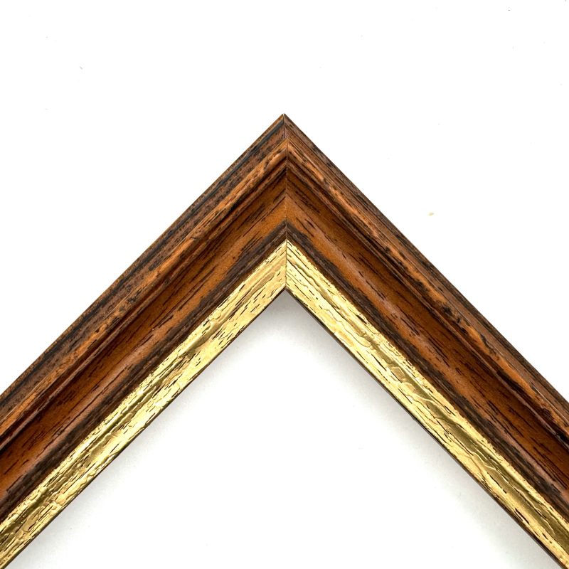 Cornice sagomata  oro macchina  noce-filo-oro  art. 5281022AP