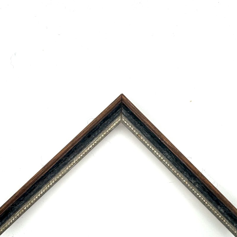 Cornice  oro macchina pastellato nero-argento  art. 54810222A