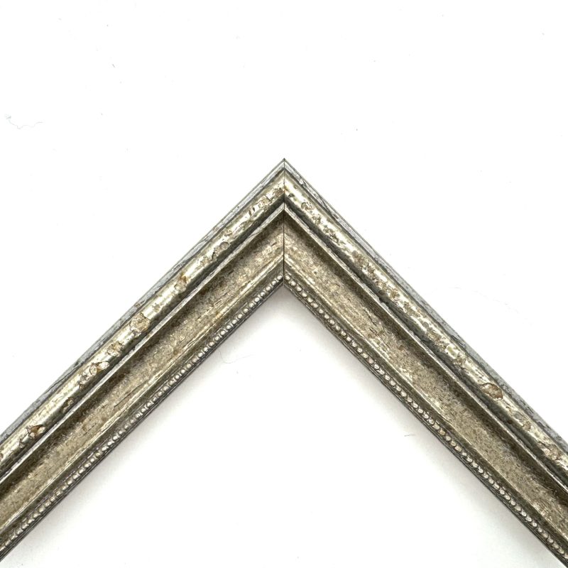 Cornice  oro macchina pastellato argento  art. 549ARG