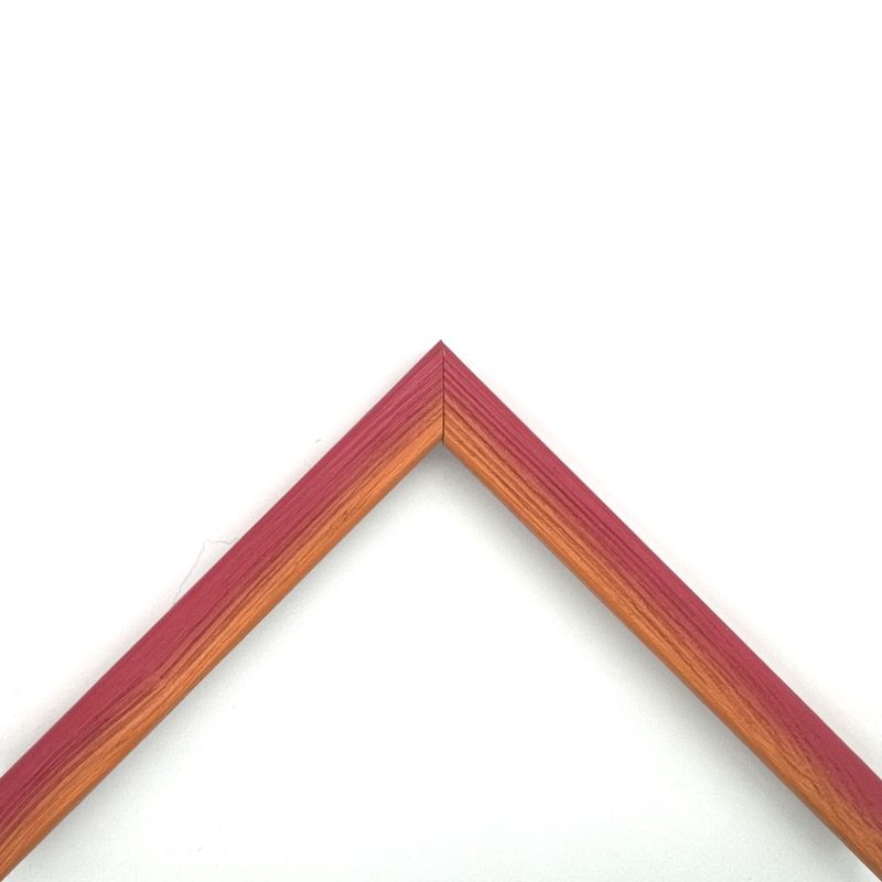 Cornice  graffiata colorato rosso-arancio  art. TONDARAGR