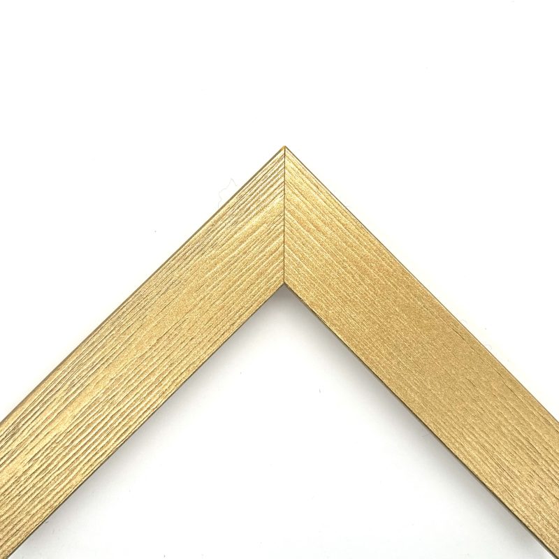 Gold coloured embossed texture open grain flat mouldings  art. 1335ST40AB771