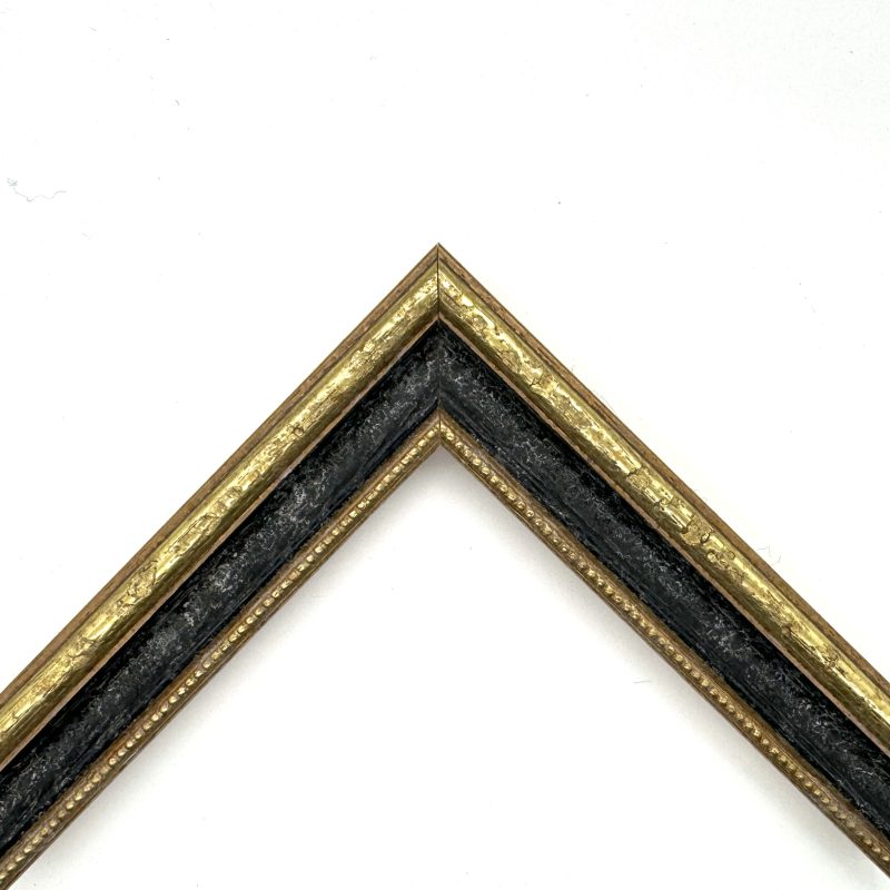 Cornice  oro macchina pastellato nero-oro  art. 549222