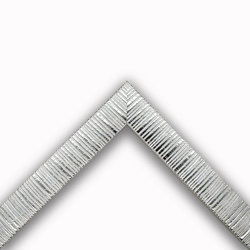 White-silver  embossed texture films mouldings  art. 427STA39ARG