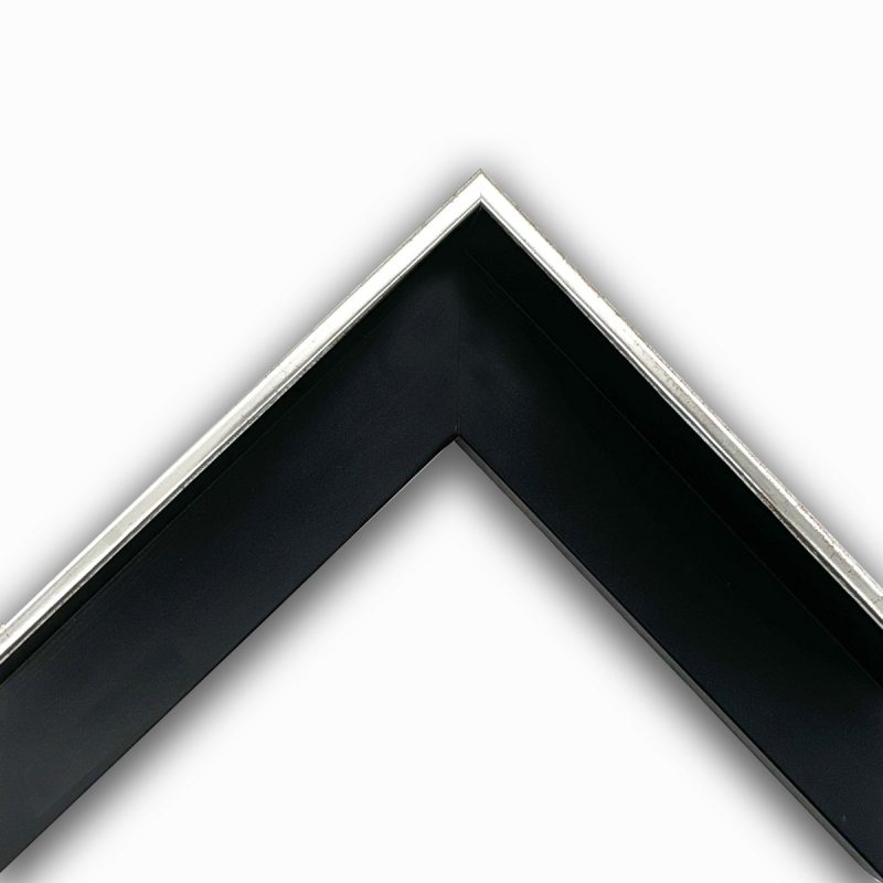 Silver-black  films matte lacquered 'L' shape  art. 546F22SILVER