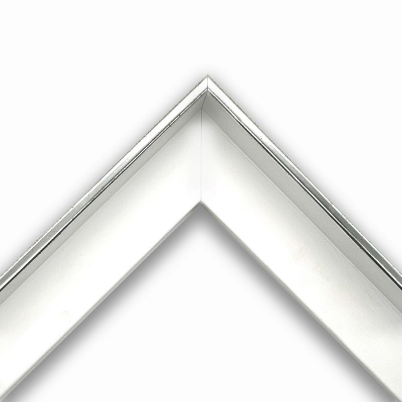 Cornice a cassetta americana  laccato opaco pellicola bianco-argento  art. 546F39SILVER