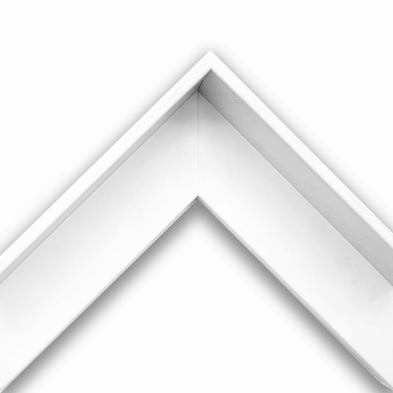 Cornice a cassetta americana  laccato opaco  bianco  art. 547F39OP