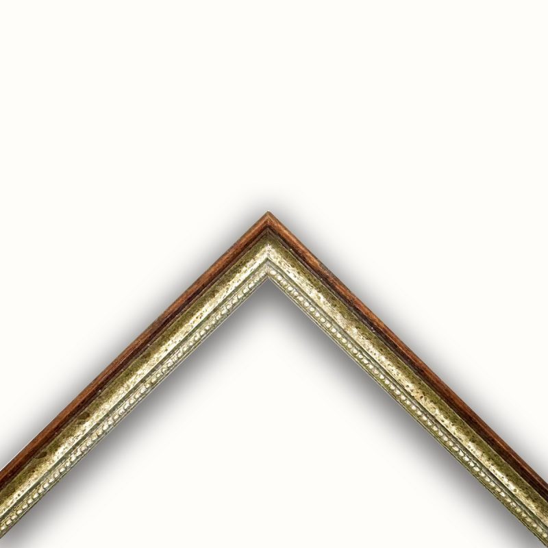 Cornice  oro macchina pastellato argento  art. 548102A