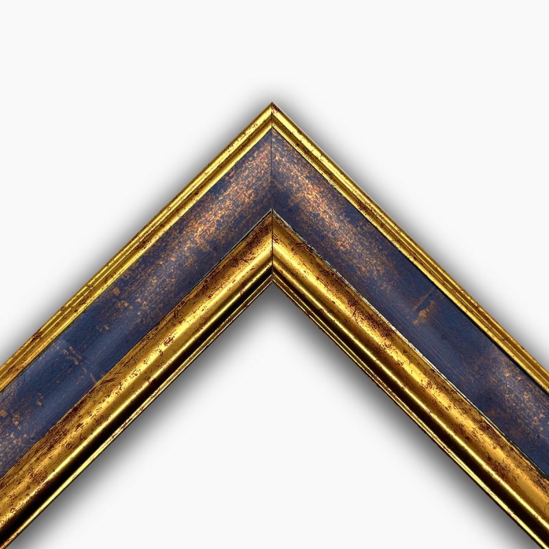 Cornice da tela  pellicola  blu-oro  art. 651F155H