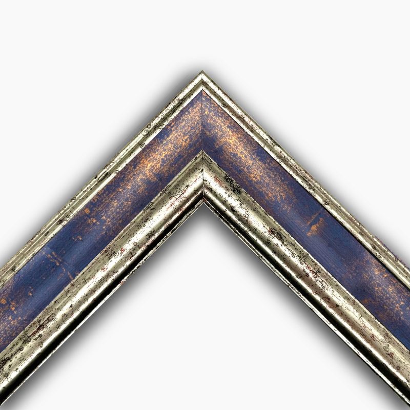 Cornice da tela  pellicola  blu-argento  art. 651F155A
