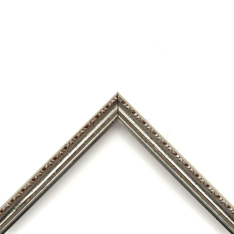 Cornice  oro foglia pastellate argento  art. 649AF1